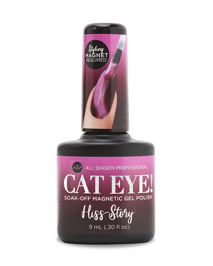 Cat Eye Magnetic Gel Polish contains fine magnetic powder to create captivating designs in many combinations.