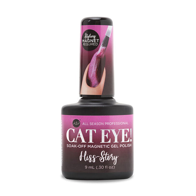 Cat Eye Magnetic Gel Polish contains fine magnetic powder to create captivating designs in many combinations.