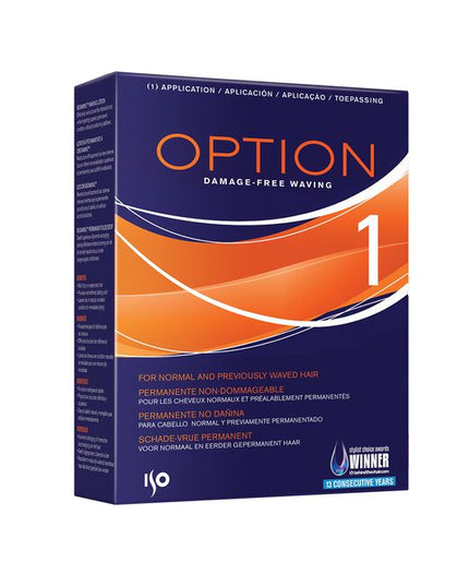 Option 1 Damage-Free Waving for normal and previously waved hair. Option 1 Damage-Free Waving contains Isoamine™ waving lotion. Isoamine™ effectively restructures the internal bonds while impairing superior permanent condition, without conditioning additives and aggressively lifting the cuticle. The result is resilient curls and healthy hair.