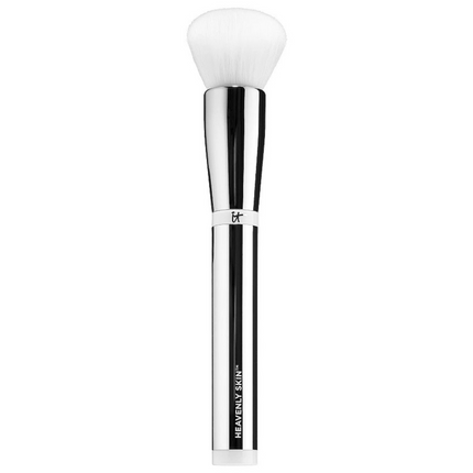 We believe great makeup brushes should do the work for you. Experience the IT Cosmetics difference firsthand with this truly revolutionary, skin-perfecting brush from IT Cosmetics! Featuring patent-pending Heavenly Skin™ hair infused with anti-aging collagen, silk, peptides, niacin and antioxidants, the innovative brush technology instantly improves the look of your skin upon application—and delivers beautiful results every time.