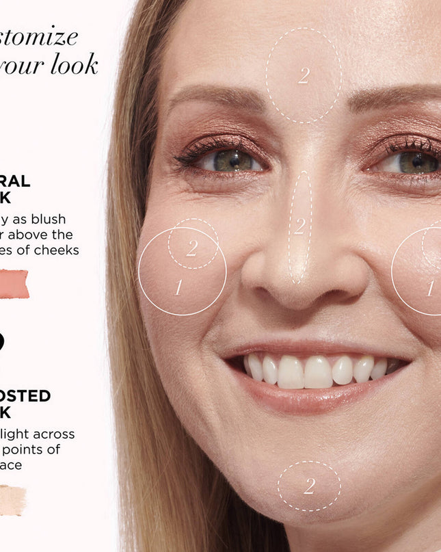 Your limited-edition face and eye makeup palette features 4 multitasking blush, highlight and eyeshadow shades made with your skin tone in mind. Layer over CC+ Cream to create the ultimate holiday glow for all shades.