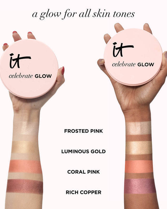 Your limited-edition face and eye makeup palette features 4 multitasking blush, highlight and eyeshadow shades made with your skin tone in mind. Layer over CC+ Cream to create the ultimate holiday glow for all shades.