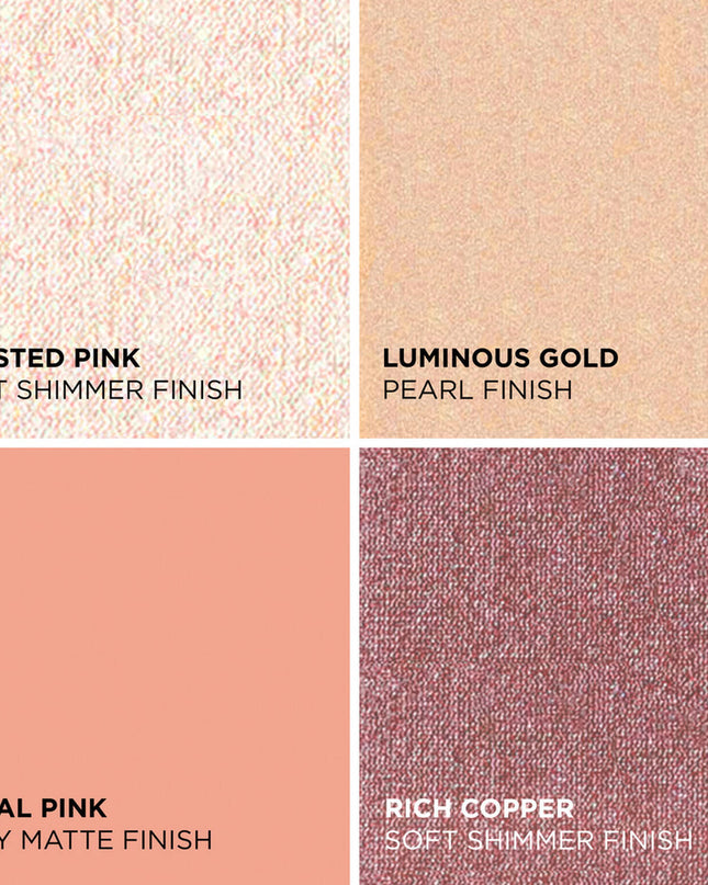 Your limited-edition face and eye makeup palette features 4 multitasking blush, highlight and eyeshadow shades made with your skin tone in mind. Layer over CC+ Cream to create the ultimate holiday glow for all shades.