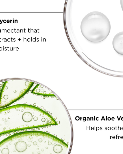 This mild, refreshing gel cleanser gently foams away impurities, leaving skin soft, hydrated and clean. A nourishing complex with organic aloe vera and botanical extracts soothes delicate skin. The satiny texture restores softness and balance.