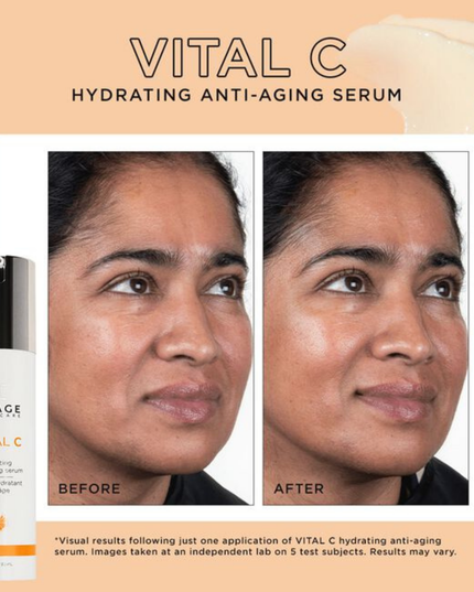 A serum for all skin types that softens the appearance of fine lines and fights environmental damage. This formula includes multiple forms of stable vitamin C to brighten and fight the visible signs of dullness and aging to create a healthy, youthful glow while hyaluronic acid helps to lock in hydration and supports the look of plump, bouncy skin.