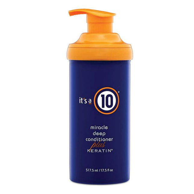 Reverse damage and repair healthy manageability and shine with It's a 10 Haircare's nutritive deep conditioning complex. Featuring Keratin as the key active ingredient, this 5 to 10 minute mask will smooth the hair cuticle and layer it with a strong protective coating that resists heat, humidity, styling, split ends, and sun damage. Hair is left smooth, detangled, shiny, stronger and full of life.