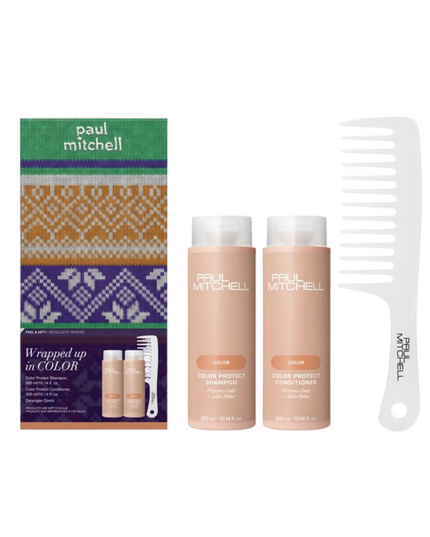 Wrapped Up In Color Set Includes:
(1) - Color Protect Shampoo, 10.14 fl. oz.
(1) - Color Protect Conditioner, 10.14 fl. oz.
(1) - Detangler Comb