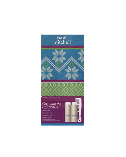 Cozy with the Classics Set Includes:
(1) - Shampoo One, 10.14 fl. oz.
(1) - The Conditioner, 10.14 fl. oz.
(1) - Detangler Comb