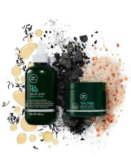 This limited-edition 2-piece care regimen focuses on deep clarifying actions for your scalp and strands. It is designed to lift stubborn product buildup, dead skin flakes, environmental pollutants, and excess heavy oils to leave the scalp feeling thoroughly refreshed and lightweight.