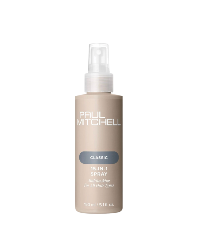 Multitasking spray infused with mirabelle plum oil and activated botanicals instantly transforms hair with 15 key benefits.