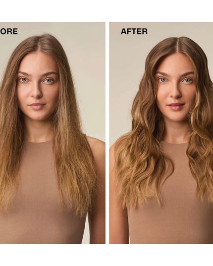 Multitasking spray infused with mirabelle plum oil and activated botanicals instantly transforms hair with 15 key benefits.