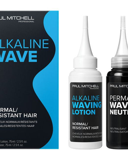For normal to resistant hair. Paul Mitchell Professional offers perming options that leave the hair in excellent condition. The results are soft, shiny and natural-looking.

Alkaline Wave Kit Includes:

(1) - Waving Lotion, 2.5 fl. oz.
(1) - Neutralizer, 2.5 fl. oz.