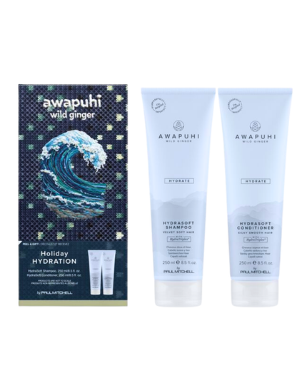 Awapuhi Wild Ginger Hydration Set Includes:
(1) - Awapuhi Wild Ginger HydraSoft Shampoo, 8.5 fl. oz.
(1) - Awapuhi Wild Ginger HydraSoft Conditioner, 8.5 fl. oz.