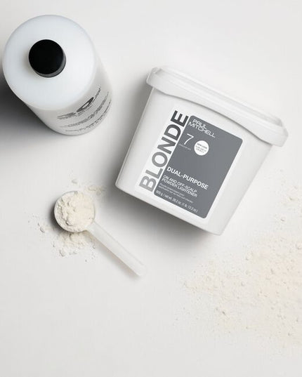 Dual-Purpose Lightener is Paul Mitchell’s versatile, white powder lightener for up to 7 levels of gentle lift.