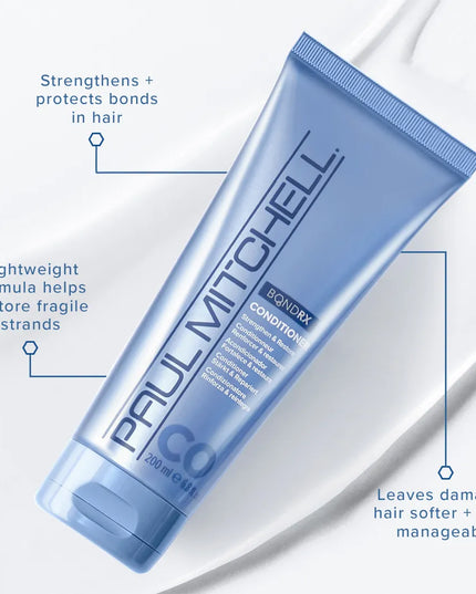 STRENGTHEN & RESTORE
Strengthen chemically treated and damaged hair with Bond Rx Technology. This lightweight conditioner restores strands for hair that’s softer and more manageable. The Bond Rx Professional Treatment contains patented technology, which is activated by heat, targets those weak and damaged bonds, crosslinking them to restore strength and resilience to the hair fiber, while ceramides restore the hydrophic layer and seal the cuticle.
