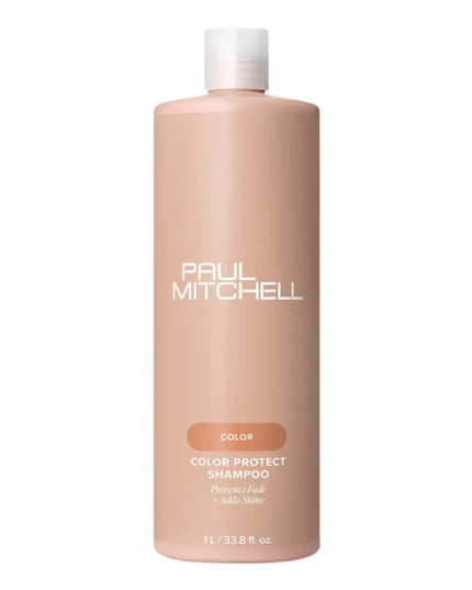 Color Protect Shampoo
Prevents Fade + Adds Shine

Ideal for color-treated hair. Sunflower extract helps prevent sun damage and extend the life of hair color. Imparts beautiful shine for vibrant, healthy-looking strands.