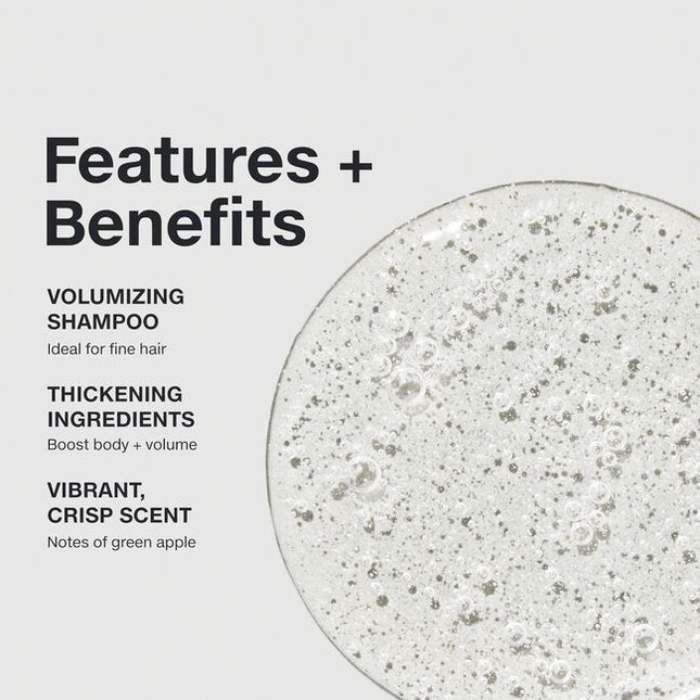 Adds Bounce + Fullness

Volumizing shampoo ideal for fine hair gently cleanses, builds body and improves manageability.