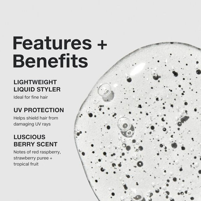 Lightweight Thickening + Fullness
Styling liquid creates voluminous looks with softness and shine.