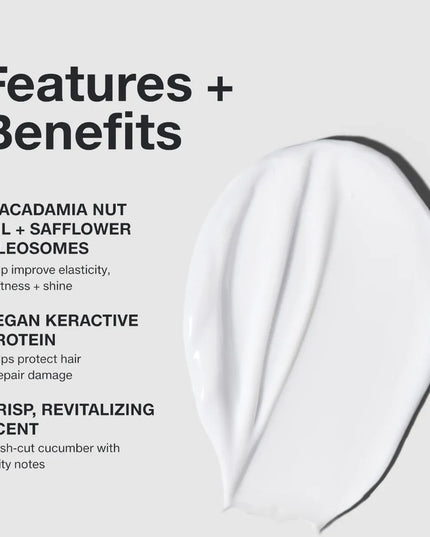 Exclusive KerActive protein blend penetrates the hair shaft to help rebuild damaged hair. Subtly brightens blonde and highlighted hues. A perfect hydrator for everyday use. KerActive and safflower oleosomes help smooth and repair.