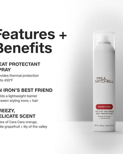 Humidity Resistance + Natural Finish
Humidity-resistant spray helps protect fragile strands from thermal damage with flexible hold for a healthy-looking finish.