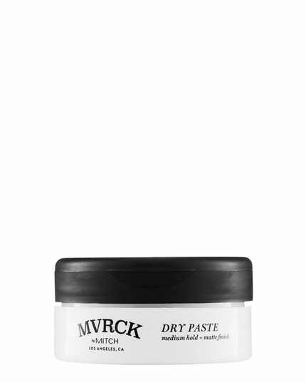 Add volume, enhance texture and create sculpted hairstyles with MVRCK® Dry Paste. This matte finish, medium hold molding paste for men’s hair features a flip-top lid for no-fuss dispensing. Ideal for thinner hair, it contains a blend of clays, safflower oil and body-building ingredients to give hair a lightweight, gritty texture that’s flake-free.