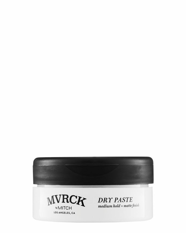 Add volume, enhance texture and create sculpted hairstyles with MVRCK® Dry Paste. This matte finish, medium hold molding paste for men’s hair features a flip-top lid for no-fuss dispensing. Ideal for thinner hair, it contains a blend of clays, safflower oil and body-building ingredients to give hair a lightweight, gritty texture that’s flake-free.