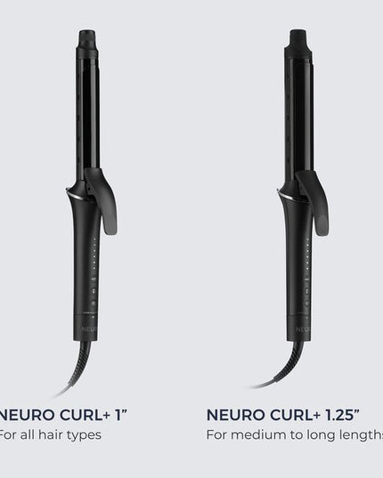 Customizable tension for defined, bouncy curls. Designed with a TensionTune Dial, the Neuro Curl+ delivers customizable clip tension for every hair type. NeutraHeat™ Technology ensures even heat across the ion-enhanced CeraShine ceramic barrel to help speed up styling and minimize damage. Say hello to shiny, lasting curls.