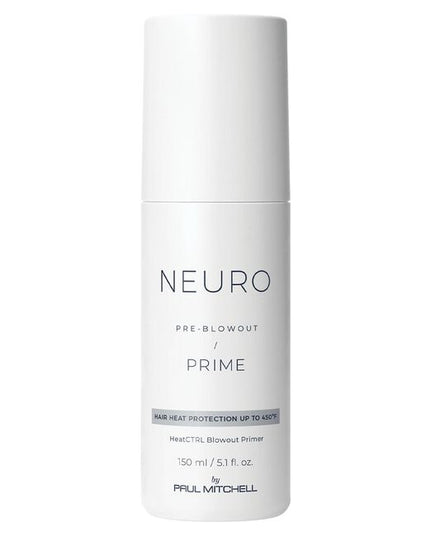 Prep hair for the perfect blowout! Neuro Prime HeatCTRL Blowout Primer protects against heat damage from blow-drying with HeatCTRL Technology— John Paul Mitchell System's exclusive heat-activated blend that delivers advanced thermal protection up to 450°F, so you get all of the styling power and silky-smooth, shiny results without the damage.