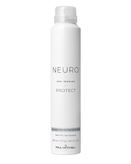 An iron's best friend, Neuro Protect HeatCTRL Iron Hairspray delivers shine and hold to lock in luminous looks. It forms a protective barrier between hair and tools with HeatCTRL™ Technology— John Paul Mitchel System's exclusive heat-activated blend that smooths hair, resists humidity and blocks out frizz.