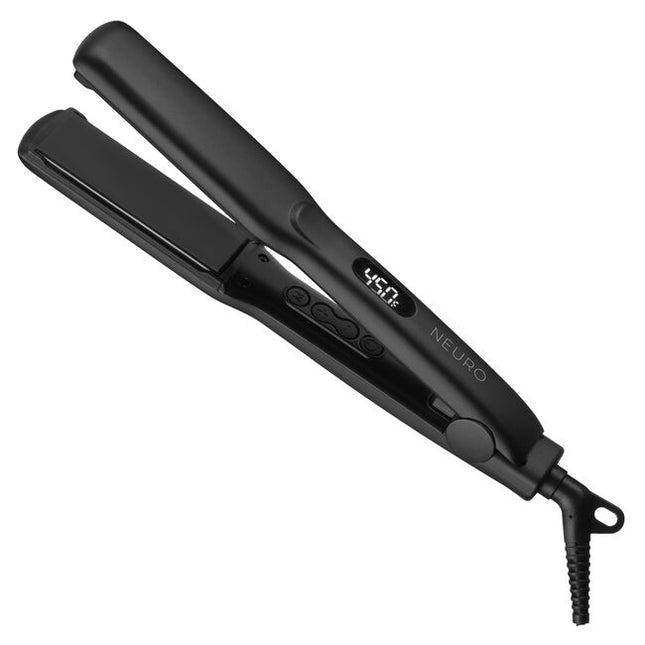 Neuro Smooth+ 1.75” Professional Straightening Styling Iron. Extra-wide plates for faster styling. Smooth and straighten long, thick or curly hair faster with the Neuro Smooth+ 1.75”.* NeutraHeat™ Technology delivers even heat across ion-enhanced ceramic plates to eliminate hotspots and help minimize damage. Create shiny, frizz-free results with just one snag-free pass. That's simple styling!
*Compared to the Neuro Style+ 1” Straightening Styling Iron.
