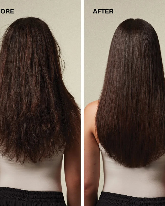 Smooth naturally wavy or curly hair. Helps leave hair soft, sleek and straight.