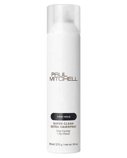 Paul Mitchell Super Clean Extra Hairspray
Long-Lasting + Dry Finish

Quick-drying, strong-hold hairspray locks hair in place with added volume and a shiny finish.