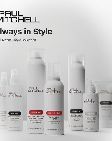 Paul Mitchell Super Clean Extra Hairspray
Long-Lasting + Dry Finish

Quick-drying, strong-hold hairspray locks hair in place with added volume and a shiny finish.