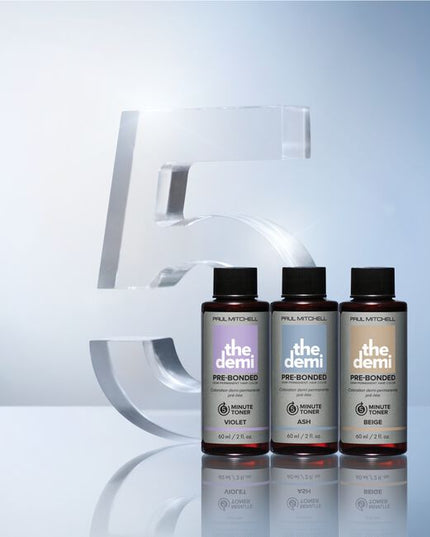 Save time in the salon with NEW The Demi Pre-Bonded 5-Minute Toners to deliver maximum tone, neutralization and/or enhancement in 5 minutes + the benefit of BONDING to help repair and strengthen the hair after lightening.