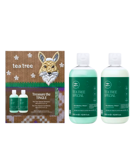 Treasure the Tingle Set Includes:

(1) - Tea Tree Special Shampoo, 10.14 fl. oz.
(1) - Tea Tree Special Conditioner, 10.14 fl. oz.