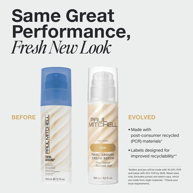 Frizz Control + Touchable Hold
Define and enhance waves and curls. The dual formula of hydrating cream and smoothing serum creates soft, shiny, frizz-free curls without stiffness.