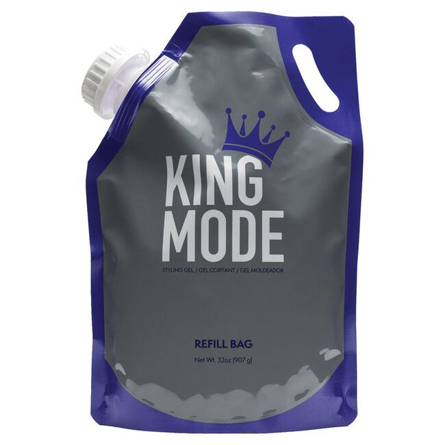 This styling gel is fit for a royal, lasts all day, and never flakes. Created to perform just like our original formula of MODE, this strong-hold gel gives you the control and muscle to tame stubborn hair. Enjoy the same reliable formula everyone loves, now with a vibrant purple color and a new masculine scent of suede and citrus.