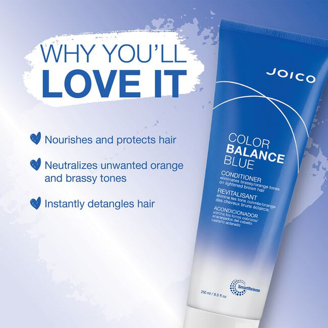 Keep golden brunette highlights free of those unwanted brassy/orange tones with this color-correcting conditioner; designed to instantly counteract warmth and nourish each strand with strength and hydration.