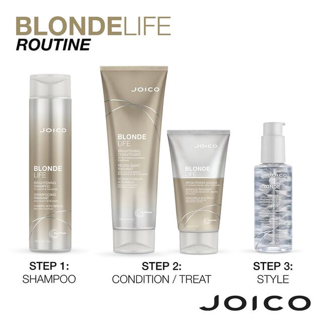 Gentle enough to use daily, sulfate-free Blonde Life Brightening Shampoo banishes brass, lifts away dirt and oil, and restores highlighted hair to optimal PH level. You'll have gleaming, on-tone blonde with slip and smoothness.