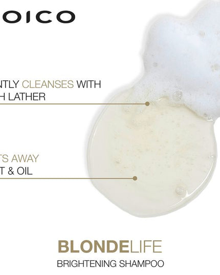 Gentle enough to use daily, sulfate-free Blonde Life Brightening Shampoo banishes brass, lifts away dirt and oil, and restores highlighted hair to optimal PH level. You'll have gleaming, on-tone blonde with slip and smoothness.