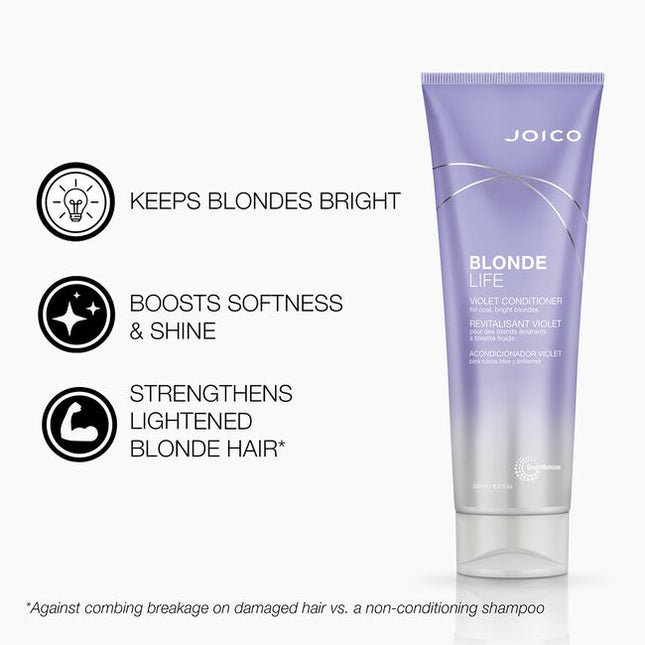 Formulated with an exotic blend of rich Tamanu and Manoi oils, Blonde Life Violet Conditioner offers moisture, protection, and the power to banish unwanted yellow tones that can creep into highlighted blonde hair.