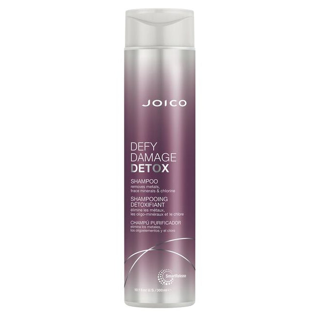Wash away hard water residue, trace minerals, product buildup, and copper with this deep-cleansing shampoo that won’t leave hair feeling dry. Formulated with a bio-based chelator and Activated Charcoal, Defy Damage Detox Shampoo builds bonds and transforms dull, lackluster locks into hair that feels clean and soft.