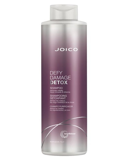 Wash away hard water residue, trace minerals, product buildup, and copper with this deep-cleansing shampoo that won’t leave hair feeling dry. Formulated with a bio-based chelator and Activated Charcoal, Defy Damage Detox Shampoo builds bonds and transforms dull, lackluster locks into hair that feels clean and soft.