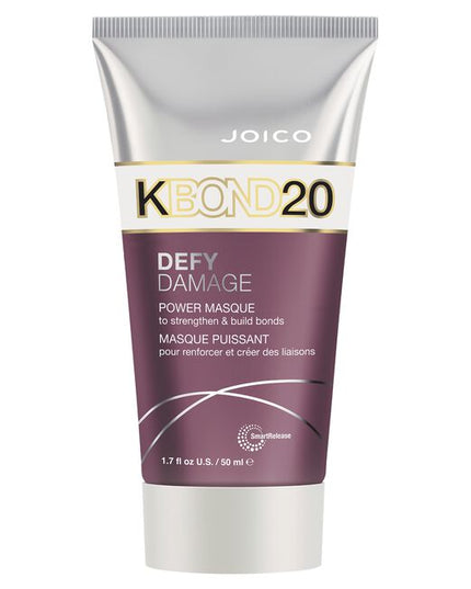 Meet KBOND20, power masque from Defy Damage Joico’s brand-new, bond-building treatment that doubles down on technology for 5X stronger* hair. KBOND20 represents a combination of 18 amino acids found naturally in hair, plus, moringa seed oil, and our protective lipid for improved surface feel. This strength-building masque delivers transformative results in a single treatment.