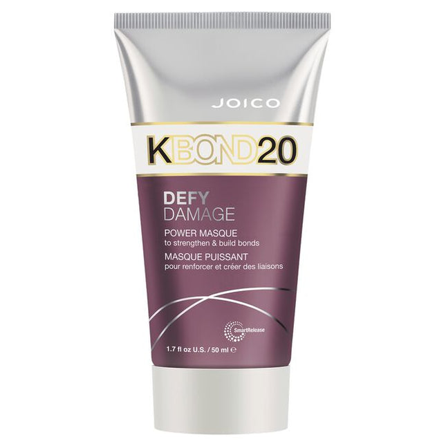 Meet KBOND20, power masque from Defy Damage Joico’s brand-new, bond-building treatment that doubles down on technology for 5X stronger* hair. KBOND20 represents a combination of 18 amino acids found naturally in hair, plus, moringa seed oil, and our protective lipid for improved surface feel. This strength-building masque delivers transformative results in a single treatment.