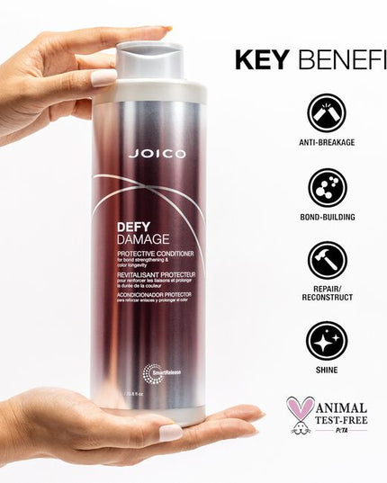 Gentle enough to use every day, but mighty enough to replenish hydration and build strength and resilience, this daily, bond-building conditioner protects hair from future damage, detangles, and wards off fading hair color.