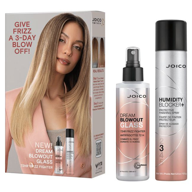 Dream Blowout Glass Duo Includes:

(1) - Humid Blocker Finishing Spray, 5.5 fl. oz.
(1) - Dream Blowout Glass, 6.7 fl. oz.