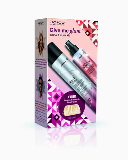 Hold Hero + Dream Blowout Glass Duo Includes:
(1) - Hold Hero Finishing Spray, 9 oz.
(1) - Dream Blowout Glass, 6.7 fl. oz.
(1) - Deluxe Cosmetic Bag
