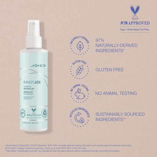 This wholesome Detangler slips right into your regimen, hydrating and smoothing snarled hair with care. Nourishes strands and reduces frizz with refreshing Apple extract and Aloe – 97% naturally-derived, Vegan ingredients that detangle with total peace of mind.