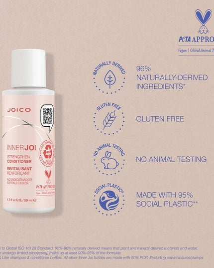 Build fortitude for the future with the Conditioner that strengthens and detangles, prevents damage, reduces frizz, and boosts big-time shine. With 96% naturally-derived, Vegan ingredients and sustainable packaging, this daily product makes a world of difference.